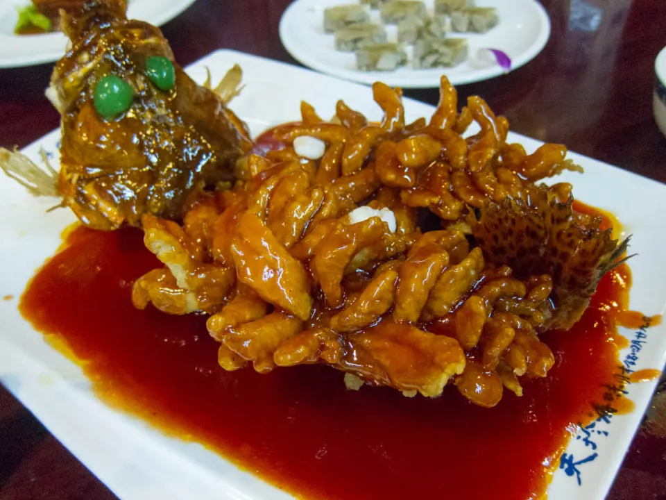 Squirrel-shaped mandarin fish